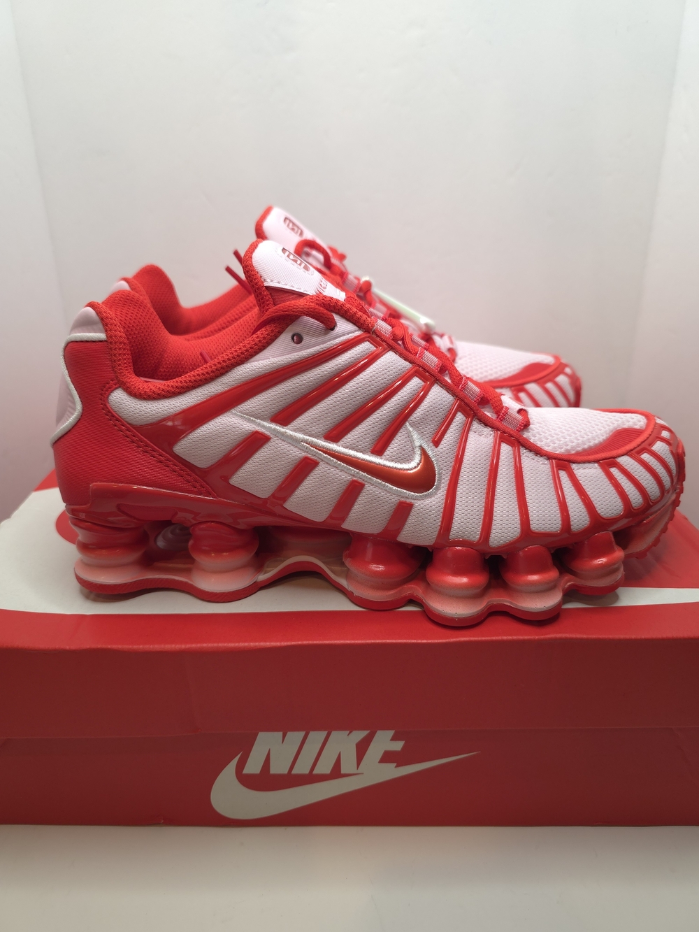 Nike Shox TL Pink Foam Habanero Red White IQ5090-663 youth 5.5/ 7 Womans